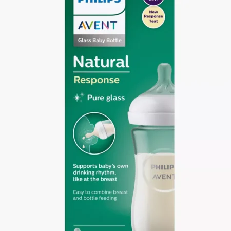 philips avent natural response glass baby bottle 1m+ 240ml